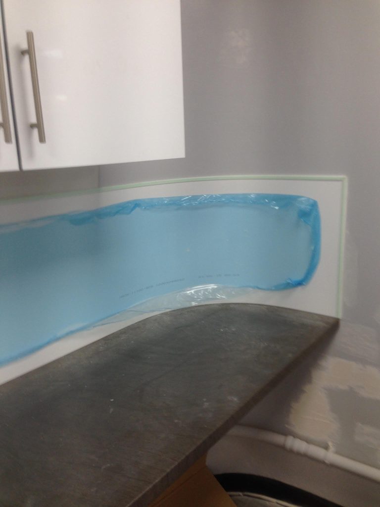 Commercial kitchen with wall cladding PVC