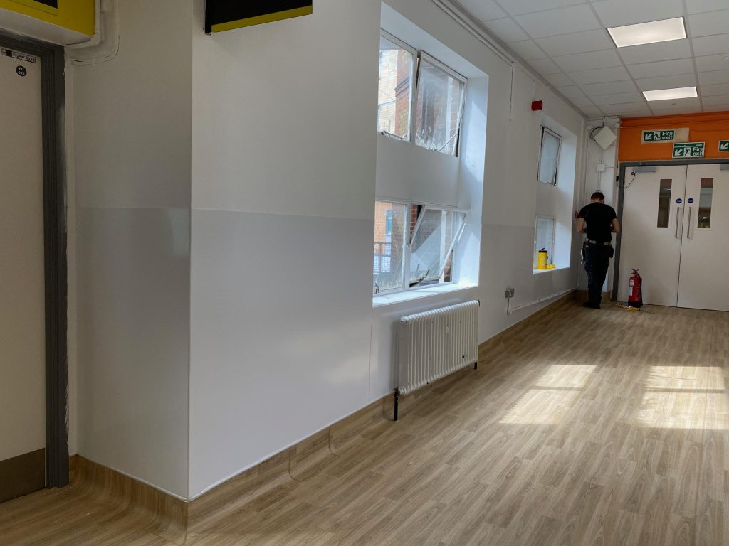 PVC wall installation
