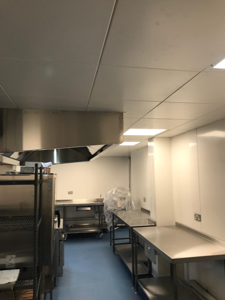 Wall installation PVC commercial kitchen