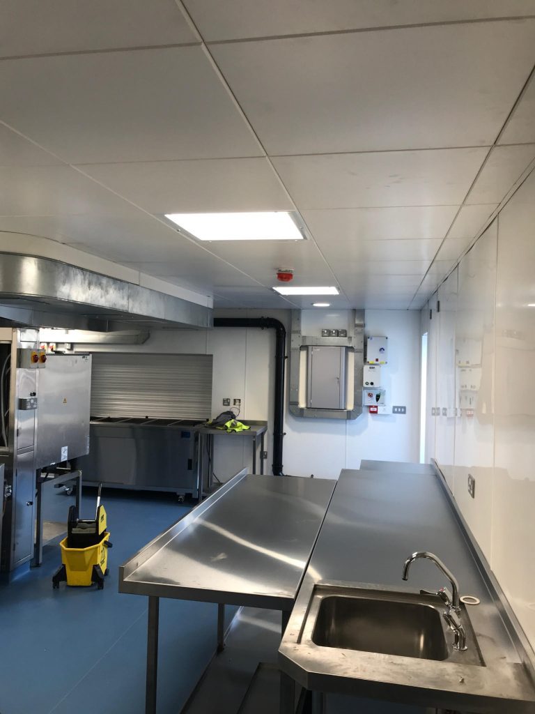 Wall installation PVC commercial kitchen